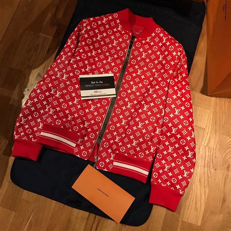 lv supreme shoes fake|supreme x louis vuitton jacket.